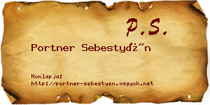 Portner Sebestyén névjegykártya